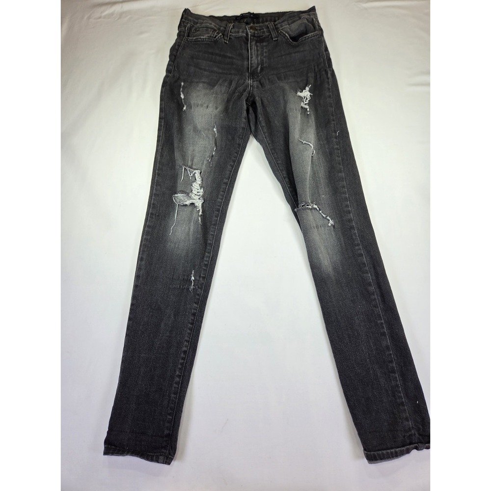 Flying Monkey Women's Jeans Size 27 Mid-Rise Skinny Distressed Dark Wash